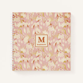 Floral Monogram Notebook Journal ノートブック