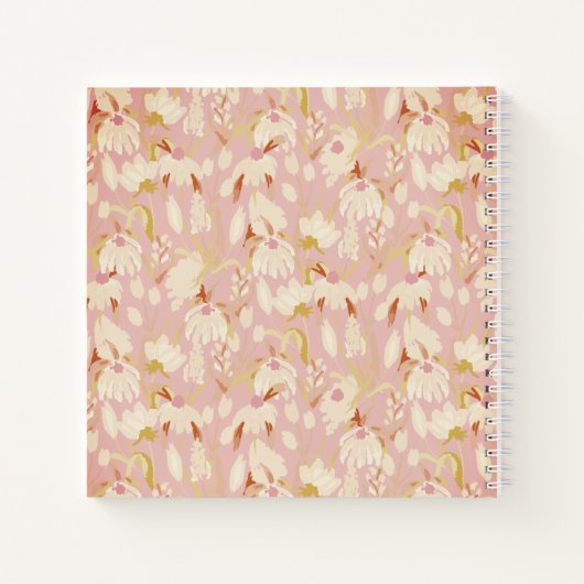 Floral Monogram Notebook Journal ノートブック (裏面)