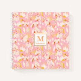 Floral Monogram Notebook Journal ノートブック