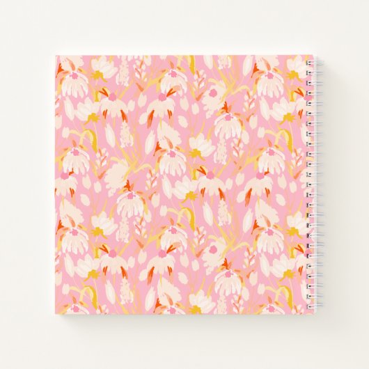 Floral Monogram Notebook Journal ノートブック (裏面)