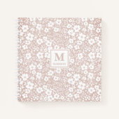 Floral Monogram Notebook Journal ノートブック (正面)