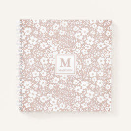 Floral Monogram Notebook Journal ノートブック