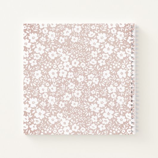 Floral Monogram Notebook Journal ノートブック (裏面)
