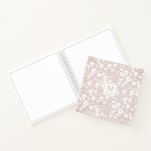 Floral Monogram Notebook Journal ノートブック (内部)