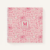 Floral Monogram Notebook Journal ノートブック (正面)
