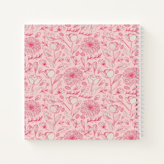 Floral Monogram Notebook Journal ノートブック (裏面)