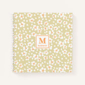 Floral Monogram Notebook Journal ノートブック (正面)