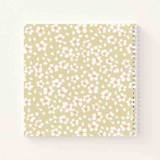 Floral Monogram Notebook Journal ノートブック (裏面)