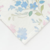 Floral Monogram Personalized Fleece Blanket フリースブランケット (角)