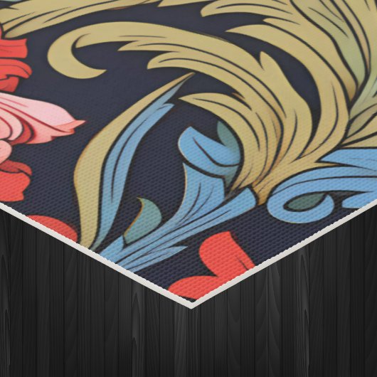 Floral Monogram Pink Blue William Morris Style ヨガマット