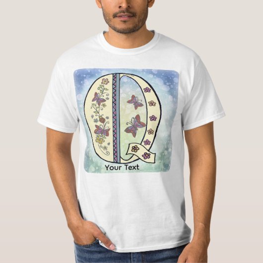 floral Monogram Q t-shirt Tシャツ (正面)