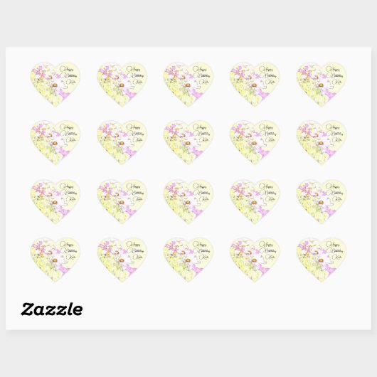 Floral Monogram Sticker ハートシール (シート)
