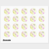 Floral Monogram Sticker ラウンドシール (シート)