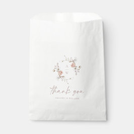 Floral Monogram Thank You Wedding フェイバーバッグ