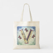 floral Monogram V トートバッグ (裏面)