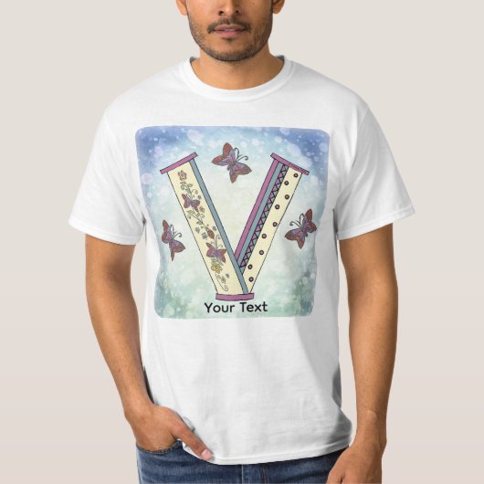 floral Monogram V t-shirt Tシャツ (正面)