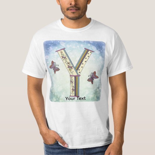 floral Monogram Y t-shirt Tシャツ (正面)