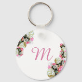 Floral Monogrammed Blessed Mother キーホルダー (裏面)