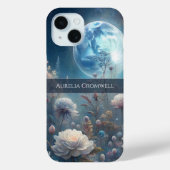 Floral Moon Magic Design withc Custom Name Case-Mate iPhoneケース (裏面)