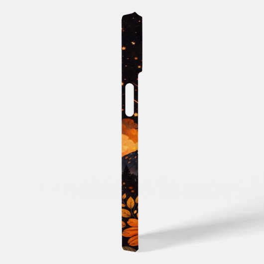 Floral Moon Pattern Phone Case – Cute and Aestheti Case-Mate iPhoneケース (裏面 / 右)