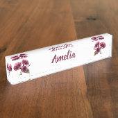 Floral Morning Glory デスクネームプレート (側面)