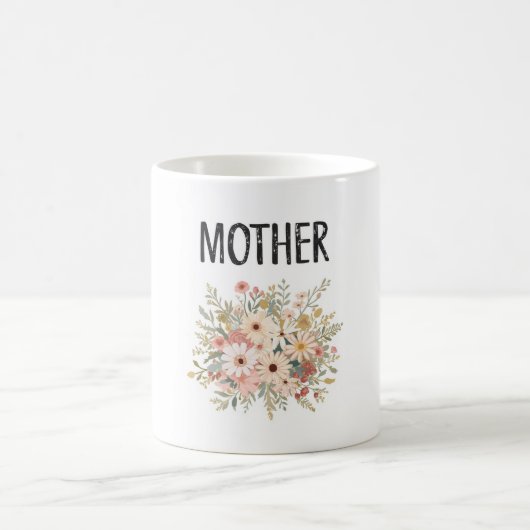 Floral 'MOTHER' Bouquet Mug モーフィングマグカップ (中央)