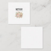 Floral 'MOTHER' business card スクエア名刺 (正面/裏面)