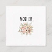 Floral 'MOTHER' business card スクエア名刺 (正面)
