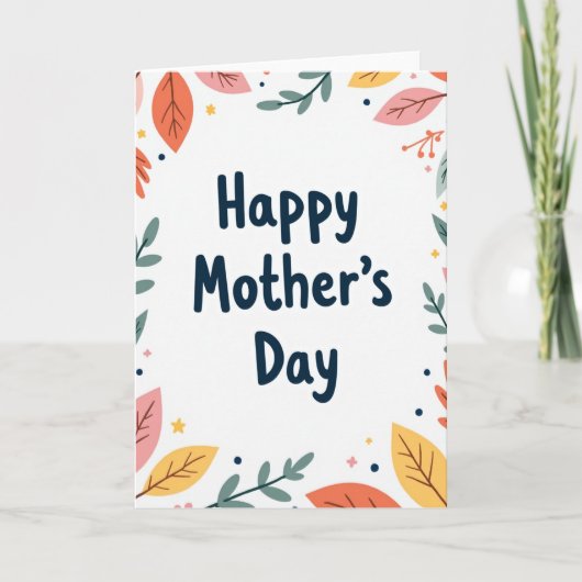 Floral Mother Day Card カード (正面)