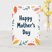 Floral Mother Day Card カード (黄色い花)