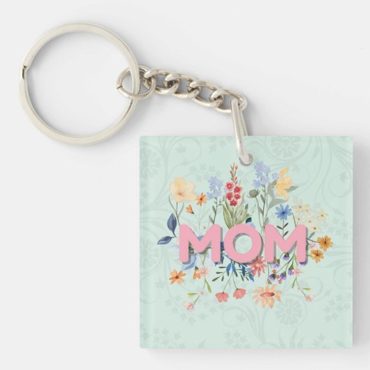Floral Mother’s Day Keychain Gift for Mom キーホルダー (正面)