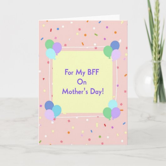 Floral Mothers Day Bff Card カード (正面)