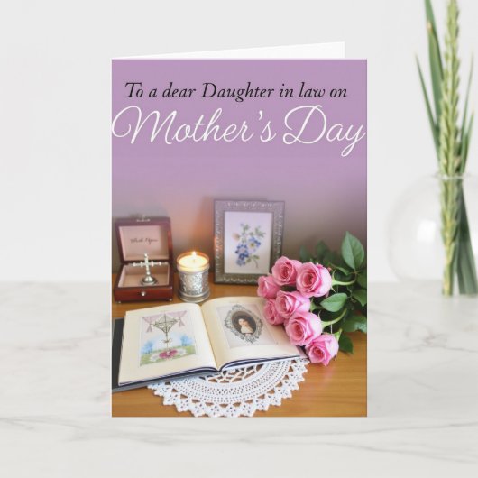 Floral Mothers Day Book Card カード (正面)