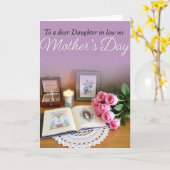 Floral Mothers Day Book Card カード (黄色い花)