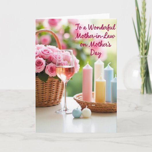 Floral Mothers Day Drink Still Life Card カード (正面)