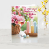 Floral Mothers Day Drink Still Life Card カード (黄色い花)