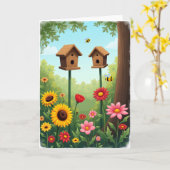 Floral Mothers Day Garden Card カード (黄色い花)