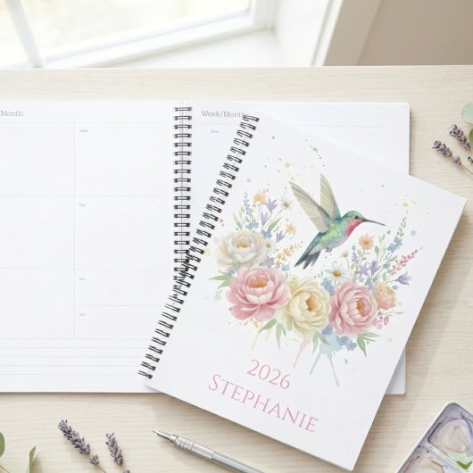 Floral Mother's Day Hummingbird Garden プランナー手帳