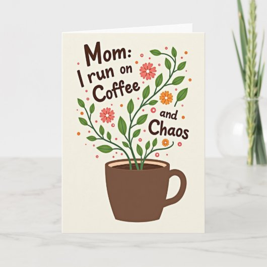 Floral Mothers Day Illustration Card カード (正面)