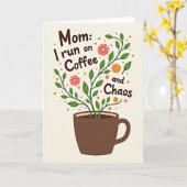 Floral Mothers Day Illustration Card カード (黄色い花)