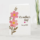 Floral Mothers Day Message Card カード (正面)