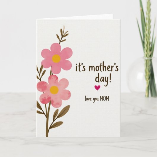 Floral Mothers Day Message Card カード (正面)