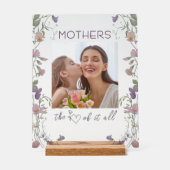 Floral Mothers the Heart of it All Photo Acrylic アクリルサイン (正面)