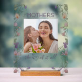 Floral Mothers the Heart of it All Photo Acrylic アクリルサイン (ニュートラル)
