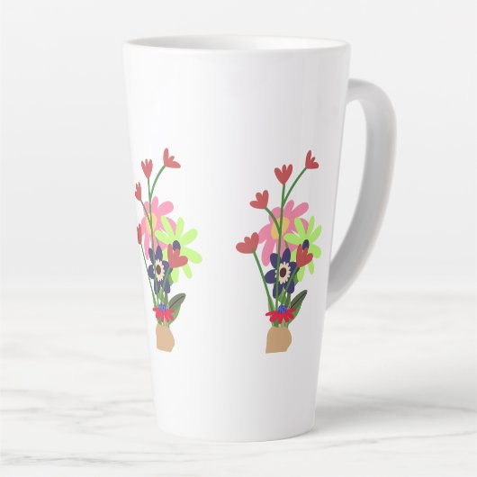 floral mug  カフェラテマグ (右アングル)