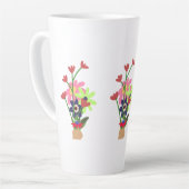 floral mug  カフェラテマグ (左アングル)