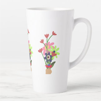 floral mug  カフェラテマグ