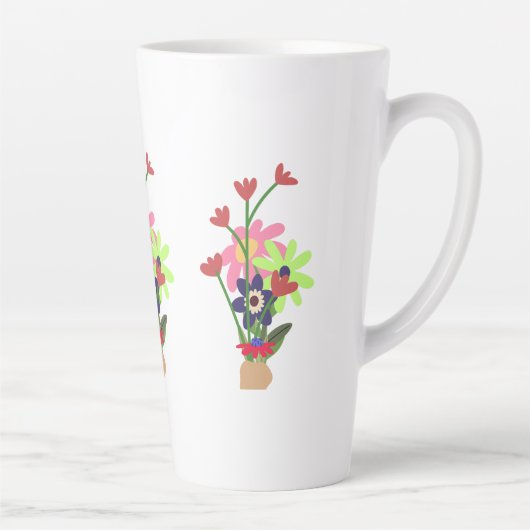 floral mug  カフェラテマグ (右)