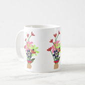 floral mug  コーヒーマグカップ (正面左)