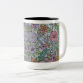 Floral Mug 2 ツートーンマグカップ (正面右)